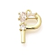 Латунные микро проложить кубического циркония подвески KK-M310-01G-16-1