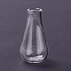 ミニチュアガラス花瓶の装飾品  小道具の装飾を装ったマイクロおもちゃのドールハウスアクセサリー  透明  28.5x15.5mm  穴：5.5mm AJEW-Z006-02-2