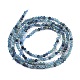 Hebra de perlas de turmalina azul natural G-R475-027-2