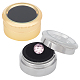 Delorigin 2 Stück 2 Farben runde Aufbewahrungsboxen aus Legierung für lose Diamanten CON-DR0001-03-1