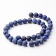 Frosted Round Natural Lapis Lazuli Beads Strands G-J346-27-10mm-2