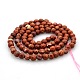 Faceted Natural Red Jasper Round Beads Strands G-N0120-F05-4mm-2