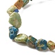 Natural Chrysocolla & Lapis Lazuli Beads Stretch Bracelet for Kids BJEW-JB07031-03-5