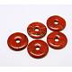 Donut/Pi Disc Natural Gemstone Pendants G-L234-40mm-04-1