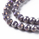 Chapelets de perles en verre électroplaqué EGLA-T020-10-B01-3