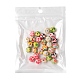 30Pcs 6 Style Opaque Printed Acrylic Beads MACR-FS0001-12-5