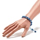 Bracelet de perles tressées en strass boule scintillante pour femme BJEW-JB07703-01-3
