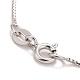 Rhodium Plated 925 Sterling Silver Box Chain Necklace for Women NJEW-M190-02D-P-3