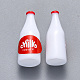 樹脂ビーズ  ステッカー付き  穴なし/ドリルなし  単語ミルク付き牛乳瓶 cosrbtie  レッド  24x10x9mm X-CRES-N022-34A-2