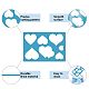 GORGECRAFT 2 Styles Jewelry Shape Template Reusable Earrings Making Plastic Hearts Cutouts Cutting Stencil Lapidary Templates for Cabochons Bracelets Earrings Making Jewelry DIY Crafts Favors DIY-WH0359-002-4