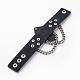 Punk Rock Style Cowhide Leather Rivet Bracelets BJEW-D438-07-2