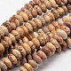 Rondelle Natural Pictures Jaspers Beads Strands G-P109-05-1