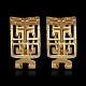 Real Gold Plated Filigree Tin Alloy Stud Earrings EJEW-BB09694-G-2