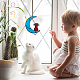 1 Set Cat Moon Silhouette Pendant Charm Whimsical Design Window Hanging Pendant Acrylic Suncatcher Hanging Ornament Loss of Cat Sympathy Gifts Decoration for Art Accessory AJEW-WH0258-846B-6