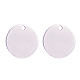 BENECREAT 100PCS Stainless Steel Flat Round Blank Stamping Tag Pendants with Smooth Surface STAS-BC0002-25P-1