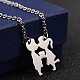 Couples 304 Stainless Steel Pendant Necklaces and Stud Earrings SJEW-D070-17P-2