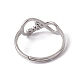 201 Stainless Steel Infinity Love Adjustable Ring for Women RJEW-C045-03P-3