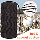 GORGECRAFT Macrame Cord 3mm x 328 Feet 100% Natual Cotton Macrame Rope Twine String Cord 4 Strands Cotton Rope for Wall Hangings Plant Hangers DIY Crafts Knitting OCOR-GF0001-03A-04-7