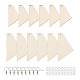 Yilisi kit per la creazione di orecchini con pendenti in legno naturale trapezoidale fai da te DIY-YS0001-15-2