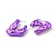 Twist Rectangle Acrylic Stud Earrings EJEW-P251-05-3