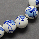 Handmade Printed Porcelain Beads PORC-Q200-10mm-2-2