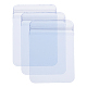 ミニ透明プラスチックジップロックバッグ  再封可能なバッグ  ブルー  7x5x1.5cm OPP-WH0005-07C-1