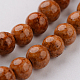 Dyed Natural Fossil Beads Strands G-E328-4mm-14-2