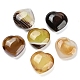 Natural Agate Heart Palm Stones G-D068-01-1