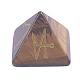 ピラミッドレイキナチュラルタイガーアイディスプレイ装飾  ホームオフィスのデスク装飾用  25x25x20mm DJEW-PW0013-41F-1