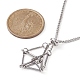 201 Stainless Steel Macrame Pouch Empty Stone Holder for Pendant Necklaces Making NJEW-JN04448-2