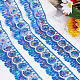 Gorgecraft 4~4.5M Ethnic Style Polyester Lace Trim with Colorful Paillette OCOR-GF0002-39C-4