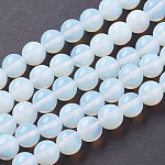 Chapelets de perles d'opalite, ronde, alice bleu, environ 10 mm de diamètre, Trou: 1mm, Environ 39 pcs/chapelet