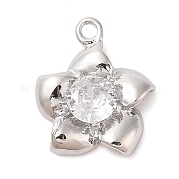 Подвески из прозрачного стекла с инкрустацией из латуни KK-S388-29P