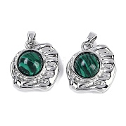 Синтетического малахита подвески KK-U043-43P-D