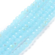 Стеклянные бусины с гальваническим покрытием  EGLA-A034-J2mm-L06