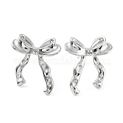 Серьги-гвоздики из латуни с бантом для женщин KK-Z038-11P