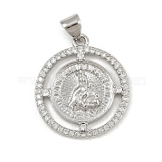 Латунные микро проложить кубического циркония подвески KK-P323-11G-P01