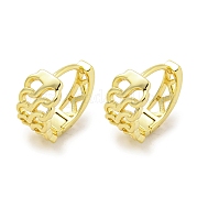 Chain-Shaped Brass Hoop Earrings EJEW-L211-009A-G