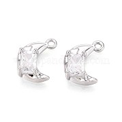 Латунные микро проложить кубического циркония подвески KK-T071-42P