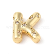 Кулон из латуни с прозрачным кубическим цирконием KK-Z046-01G-K