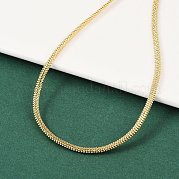 Колье из латуни с плоской змеиной цепочкой NJEW-R260-01G