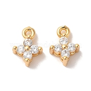 Латунные микропаве прозрачные кубические циркониевые подвески KK-M294-18G