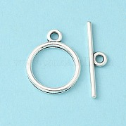 Застежки тоггл в тибетском стиле  TIBEP-A12208-S-LF