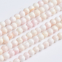 Natural Sea Shell Beads Strands, Dyed, Square Heishi Beads, White,  1~3.5x4.5~10x4.5~10mm, Hole: 0.5mm, 16.1 inch~16.9 inch