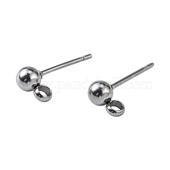 304 Stainless Steel Ear Nuts, Friction Earring Backs for Stud Earrings,  Stainless Steel Color, 5x4x2.5mm, Hole: 1mm