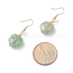 Серьги с подвесками в форме сердца из драгоценных камней EJEW-JE04965