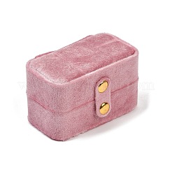 Прямоугольные мини-коробки для хранения колец из бархата с кнопками CON-Z009-02C
