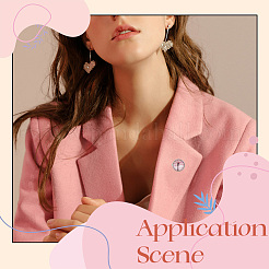 40 шт. 4 стиля брошь из нержавеющей стали 304 с кабошонами STAS-BBC0007-28