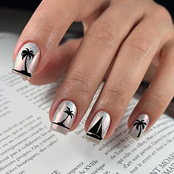 1 шт. шаблоны изображений для дизайна ногтей из пластика&nbsp;AJEW-PH0006-32D