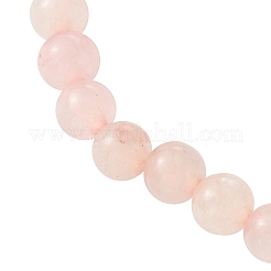 Braccialetti elasticizzati con perline di quarzo rosa naturale tinto tondo da 6 mm&nbsp;BJEW-JB10585